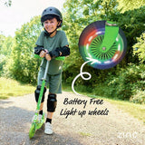Zinc Dino foldable scooter with light-up wheels - British product