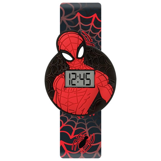 Marvel Spiderman slap band watch black - British product