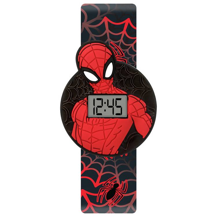 Marvel Spiderman slap band watch black - British product