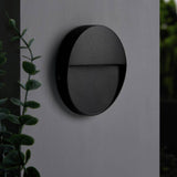 Zink BRIA IP54 black round outdoor guide light, imported from the UK