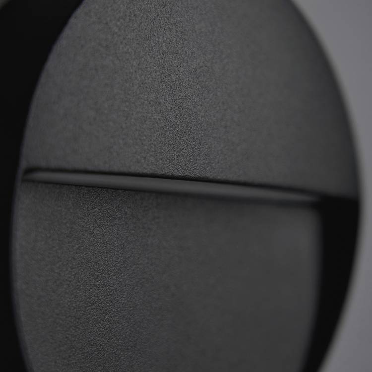 Zink BRIA IP54 black round outdoor guide light, imported from the UK