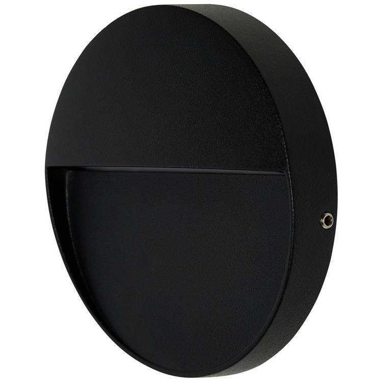 Zink BRIA IP54 black round outdoor guide light, imported from the UK