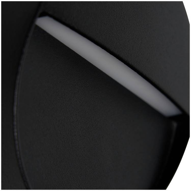 Zink BRIA IP54 black round outdoor guide light, imported from the UK