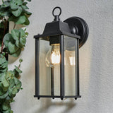 Zink CEDAR outdoor wall lantern black IP23, UK version