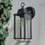 Zink CEDAR outdoor wall lantern black IP23, UK version
