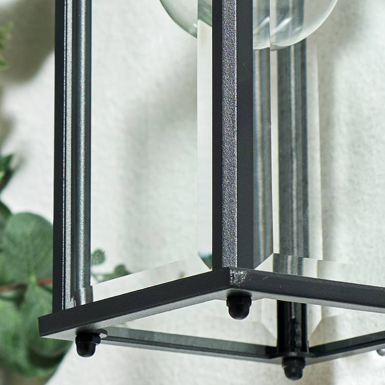 Zink CEDAR outdoor wall lantern black IP23, UK version