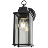 Zink CEDAR outdoor wall lantern black IP23, UK version