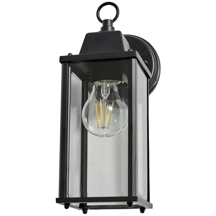 Zink CEDAR outdoor wall lantern black IP23, UK version