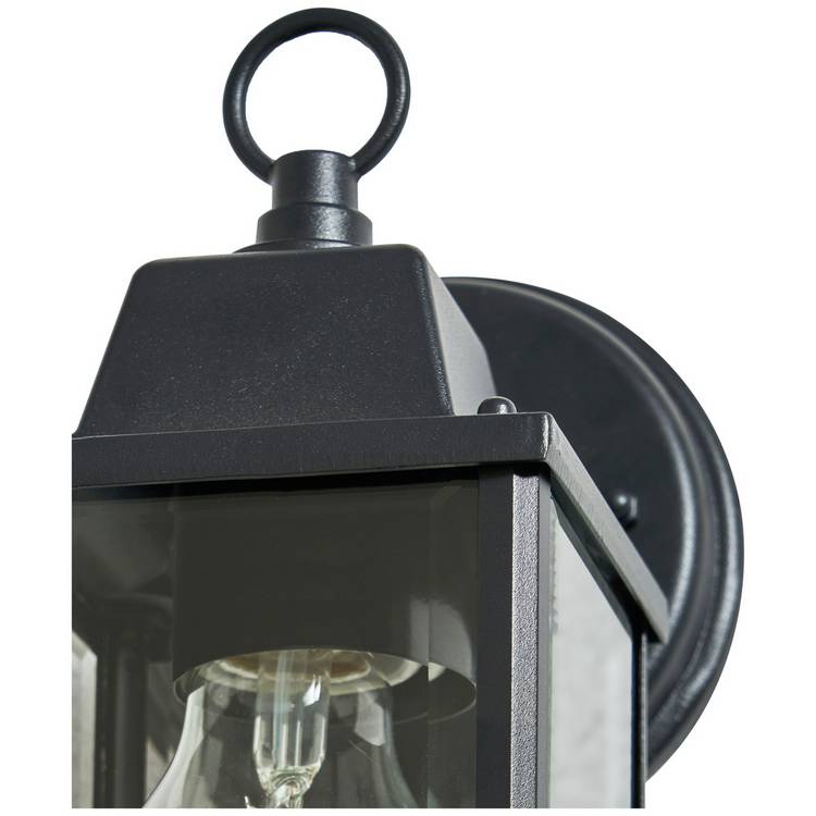 Zink CEDAR outdoor wall lantern black IP23, UK version