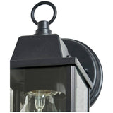 Zink CEDAR outdoor wall lantern black IP23, UK version