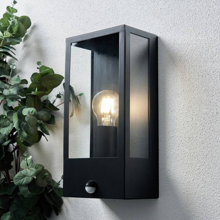 Zink black outdoor wall box lantern, imported from the UK