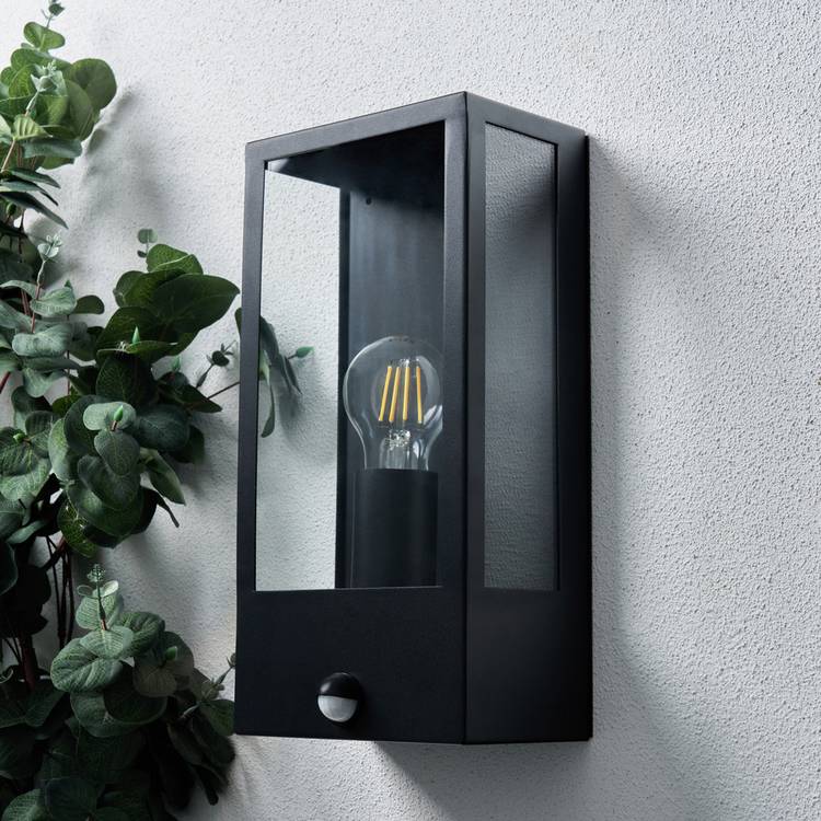 Zink black outdoor wall box lantern, imported from the UK