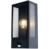 Zink black outdoor wall box lantern, imported from the UK