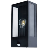 Zink black outdoor wall box lantern, imported from the UK