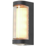 Zink CURV anthracite LED outdoor wall light with IP54, imported from the UK