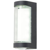 Zink CURV anthracite LED outdoor wall light with IP54, imported from the UK