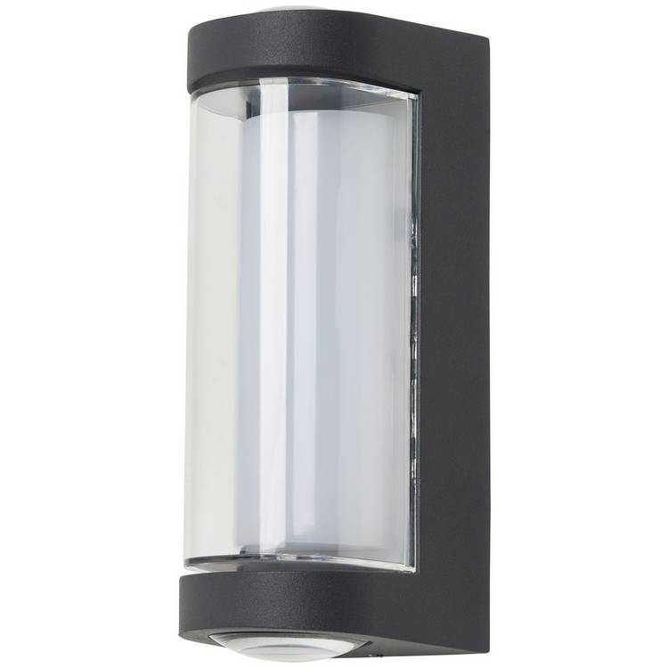 Zink CURV anthracite LED outdoor wall light with IP54, imported from the UK