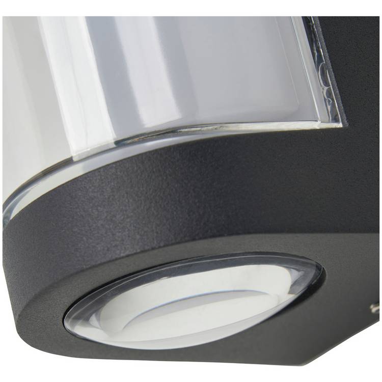 Zink CURV anthracite LED outdoor wall light with IP54, imported from the UK