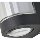 Zink CURV anthracite LED outdoor wall light with IP54, imported from the UK