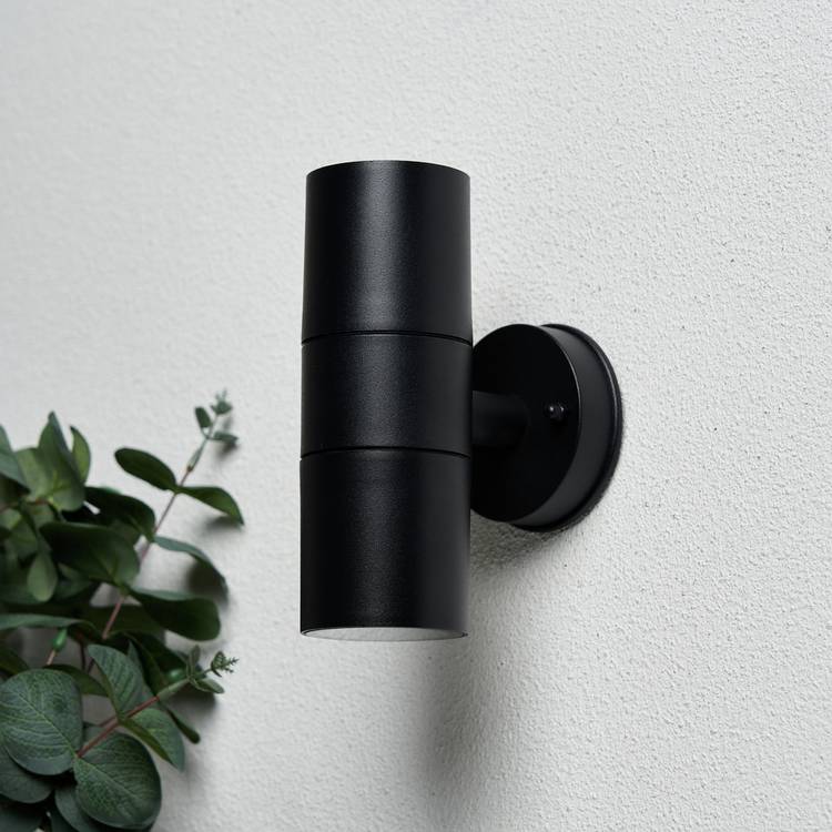 Coast FERN black up down outdoor wall light IP65, UK version
