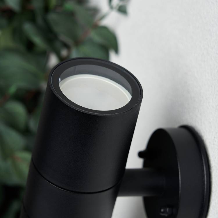 Coast FERN black up down outdoor wall light IP65, UK version