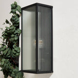 Zink FLINT black outdoor wall lantern IP44 - British product