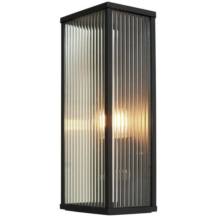 Zink FLINT black outdoor wall lantern IP44 - British product