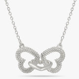Revere sterling silver interlinked heart necklace 46cm - British product