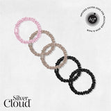 Silver Cloud Skinny Scrunchie Mixed Colours 5 Pack (British brand)