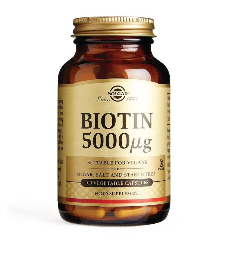 Solgar biotin supplement 5000mcg 100 capsules (British brand)