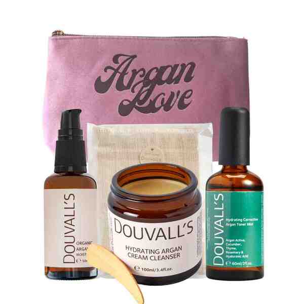 Douvalls Argan Love 3-step skincare gift set - British product