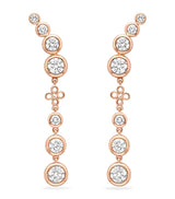 Harrods Boodles Rose Gold and Diamond Long Beach Earrings- Buy online at McGrocer