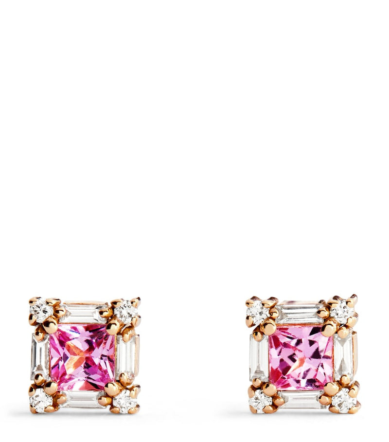 Suzanne Kalan mini princess stud earrings in rose gold - British product