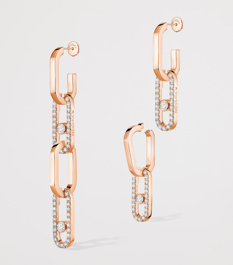 Messika pink gold diamond earrings 1.70ct - British product