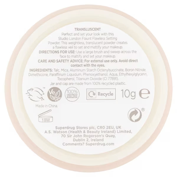Studio London Flaunt Flawless Loose Powder Translucent (British brand)