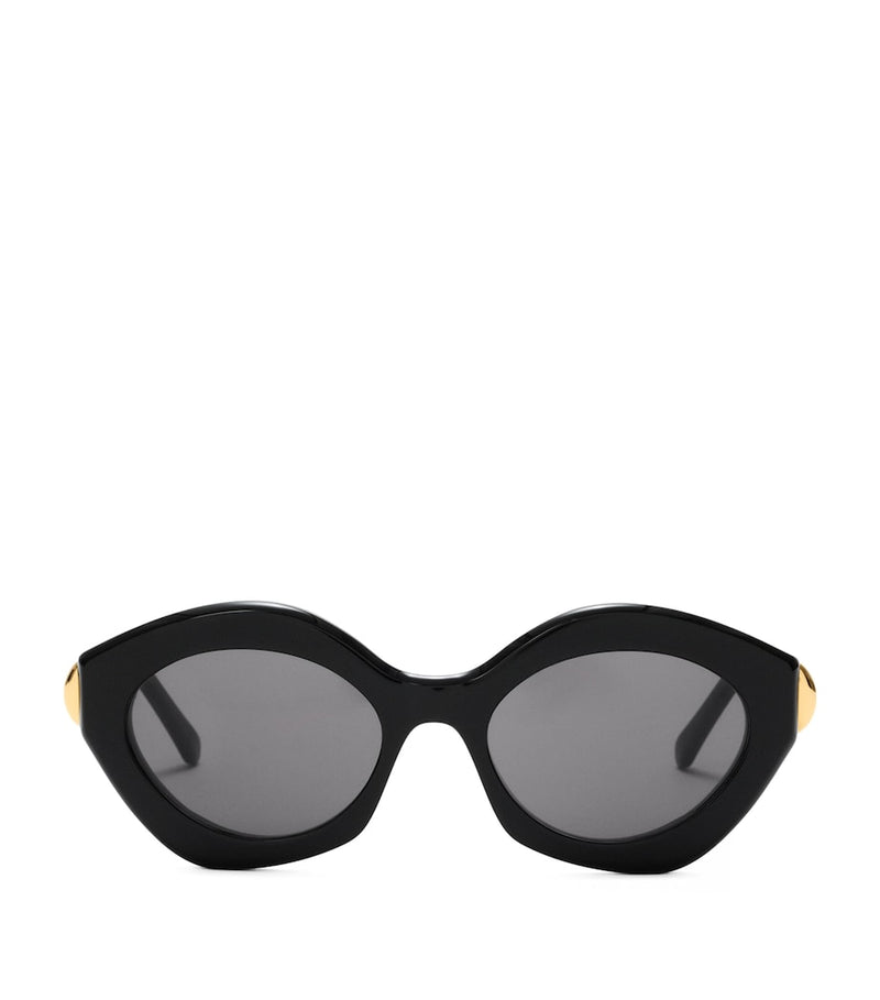LOEWE acetate coil cat eye sunglasses with gold details (British brand)
