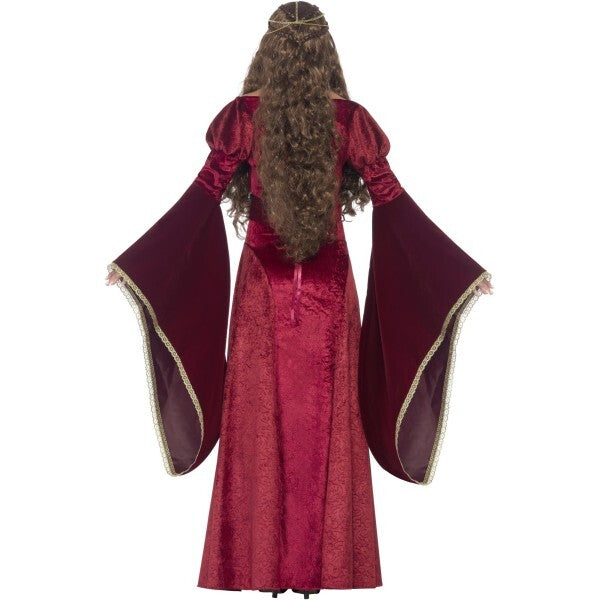 Smiffys deluxe medieval queen red costume, imported from the UK