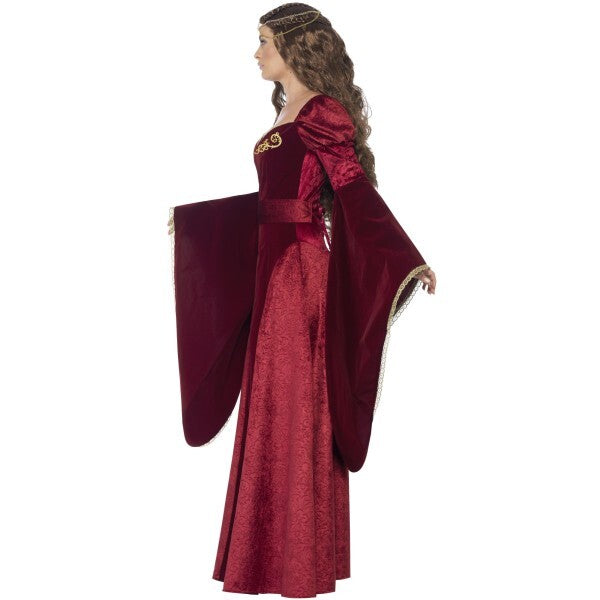 Smiffys deluxe medieval queen red costume, imported from the UK