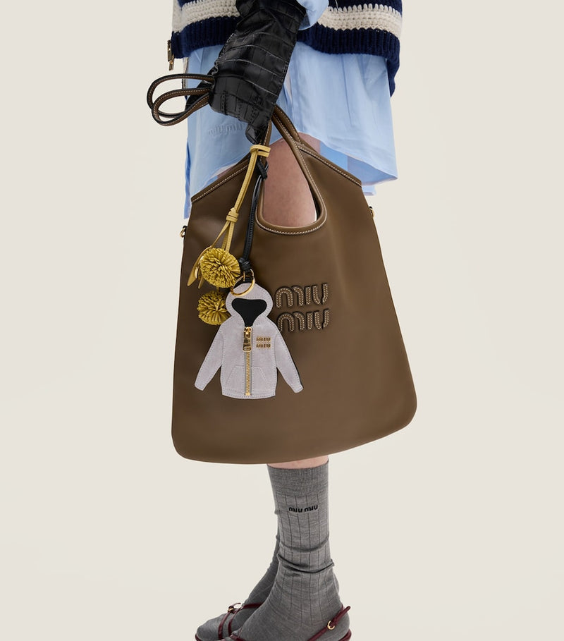 Miu Miu leather dandelion keychain, imported from the UK