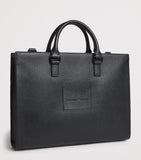 Emporio Armani logo leather briefcase, UK version