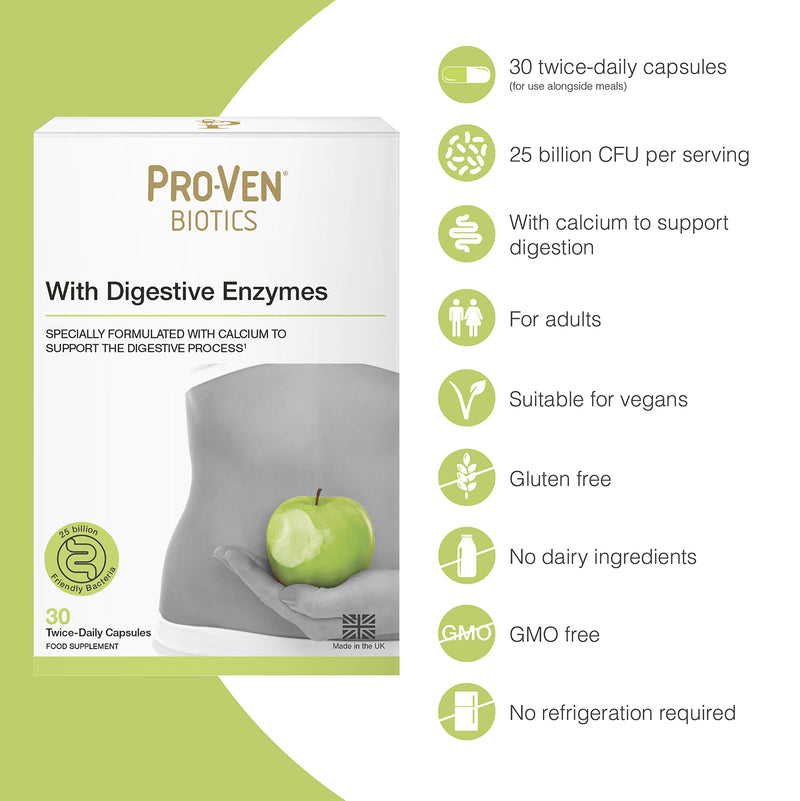 Pro-Ven Biotics acidophilus bifidus probiotic capsules 30 caps, imported from the UK