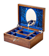 Harrods Ballet Musical Jewellery Box with Swan Lake Music and Embroidered Theatre Design- Buy online at McGrocer