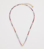 Suzanne Kalan rose gold and tourmaline beaded necklace, imported from the UK