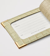 Harrods Leather Luggage Tags Set of 2 with Gold Address Cards and Buckle Fastening- Buy online at McGrocer
