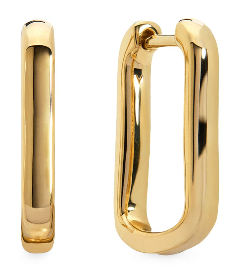 Monica Vinader gold vermeil mini Alta huggie earrings (British brand)