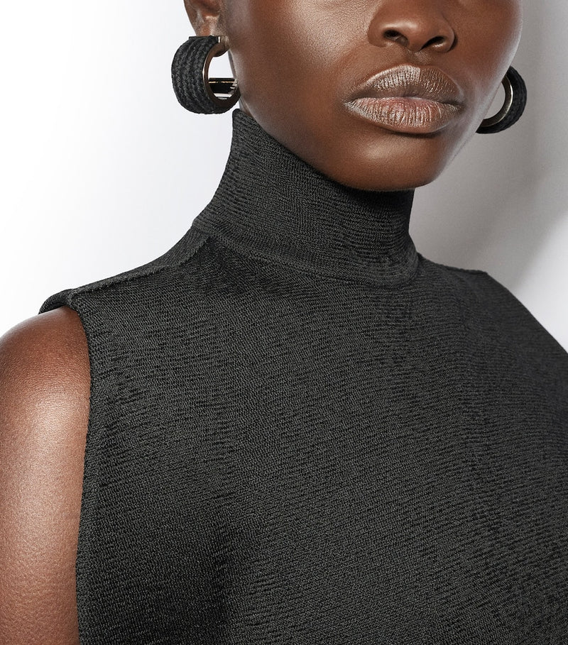 Alaïa hoop earrings with hand-wrapped cords, UK version