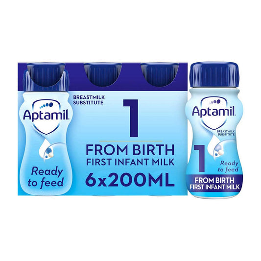 Aptamil 1 First Baby Milk Formula Liquid from Birth Multipack 6x200ml Toys & Kid's Zone Boots   