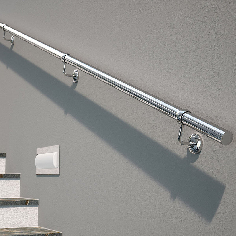 Rothley polished stainless steel handrail kit 3.6m, UK version