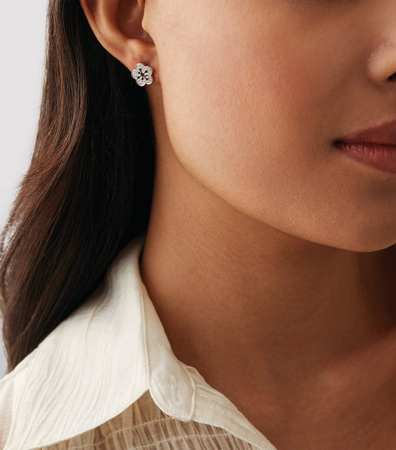 Boodles blossom diamond stud earrings 1cm - British product