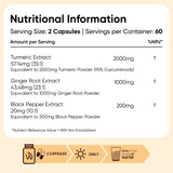 WeightWorld turmeric and black pepper capsules 120-count, UK version